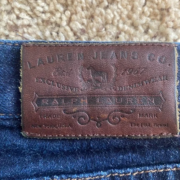 Lauren Ralph Lauren Jeans Bootcut sz 4 Dark Wash - Picture 6 of 11